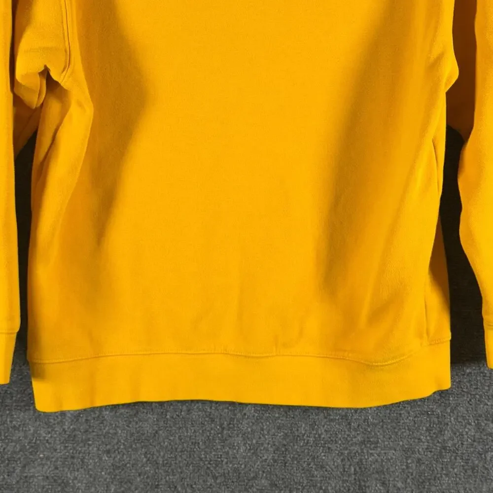 Vintage Nike Crewneck Sweatshirt Youth L 14-16 Yellow Spell Out Y2K Fleece